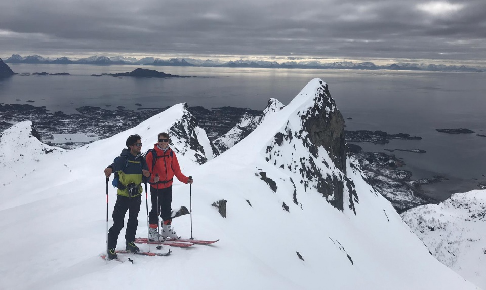Ski de rando en Norvège avec Mathéo