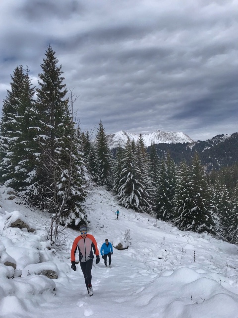 Journée trail blanc avec des champions du monde