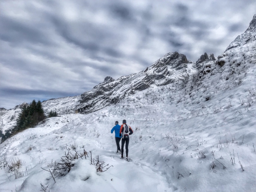 Journée trail blanc avec des champions du monde
